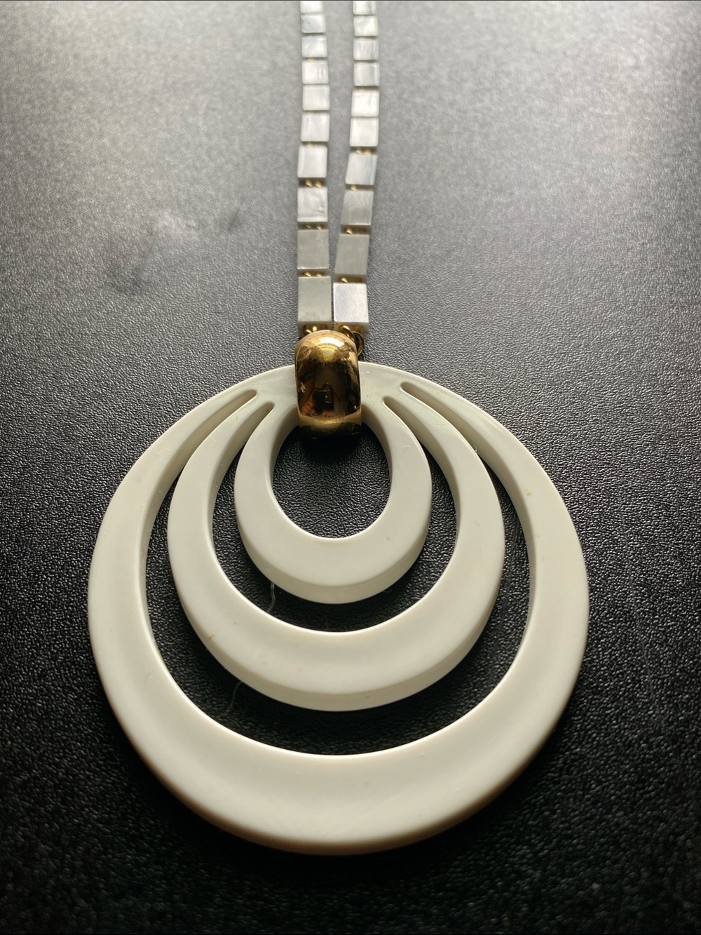 Vintage Monet Modernist Pendant Necklace - Picture 3 of 7